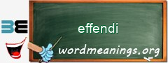 WordMeaning blackboard for effendi